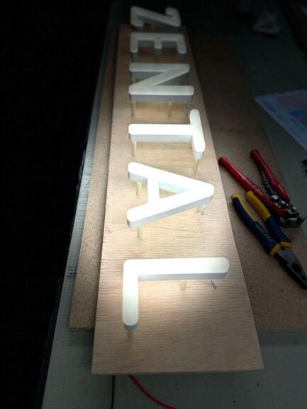 Custom dimensional signage